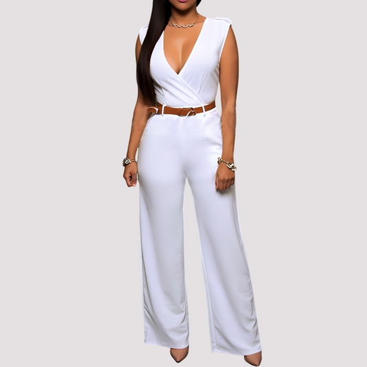 Esther - Women's trendy jumpsuit with a belt