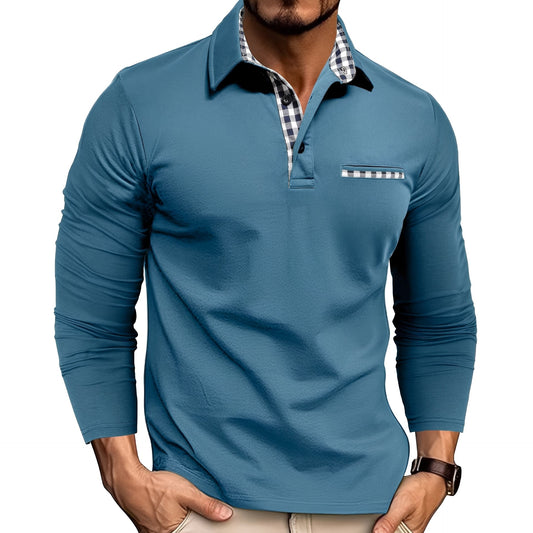 Jerome – Relaxed long-sleeve polo shirt for men