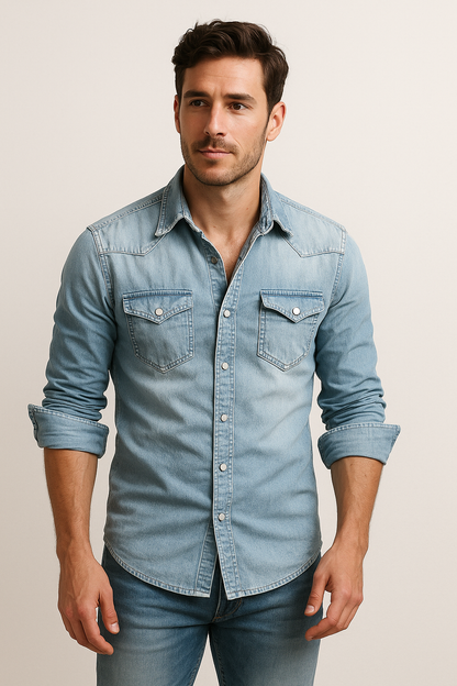 Maxime – Relaxed denim shirt for men