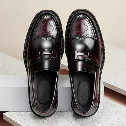 Marc – Bordeaux Loafers with Thick Sole
